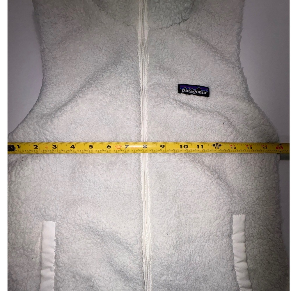 Patagonia Los Gatos Fleece Vest Womens Small White Full Zip High Pile Soft 25216 - Picture 4 of 8